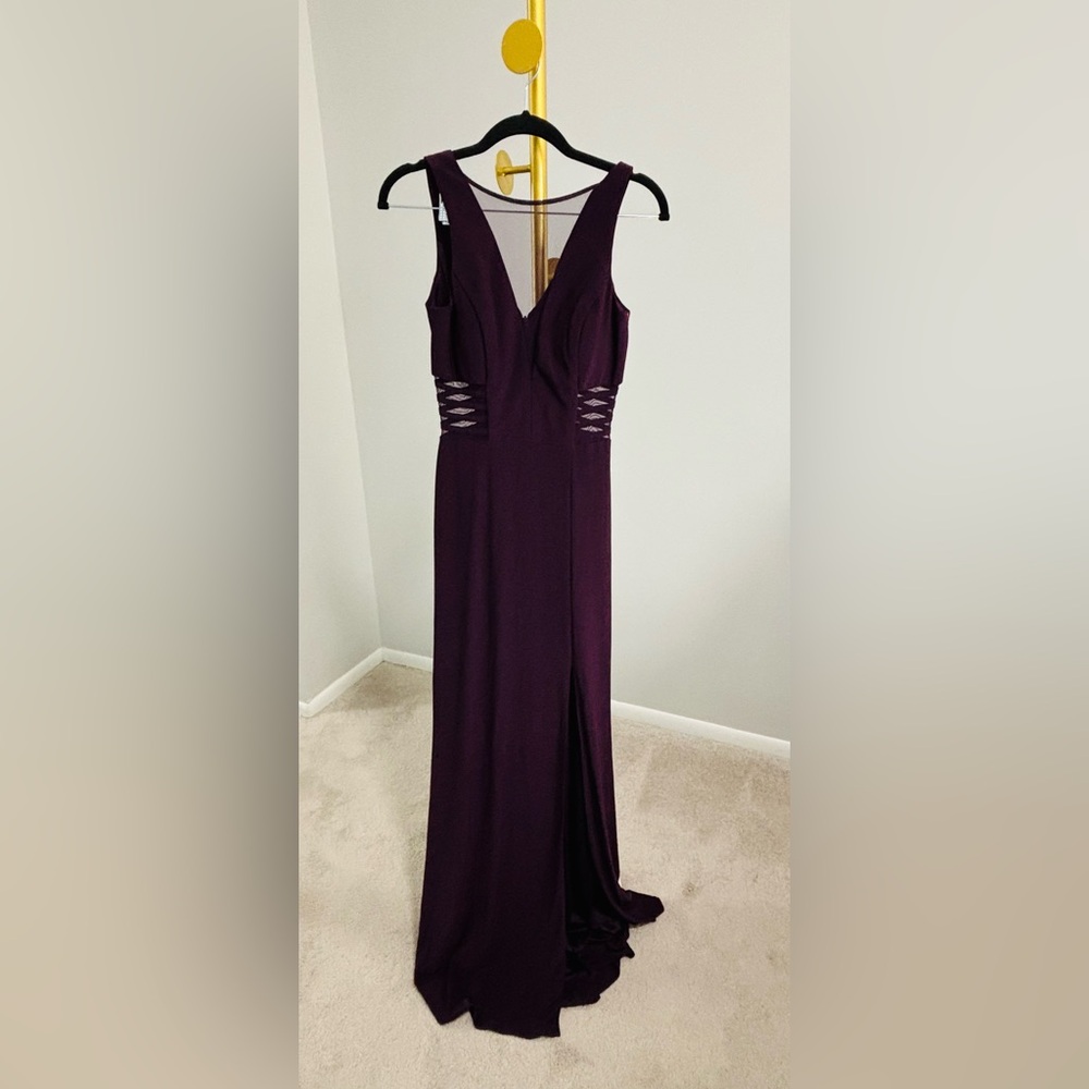 Morgan & Co. Deep Purple Backless Dress